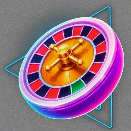 Neon roulette wheel