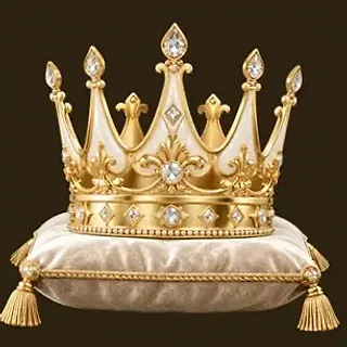 Gold crown on cushion — Winshark