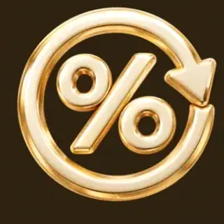 Gold percent symbol — Winshark