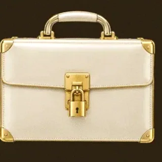 Locked leather briefcase — Winshark